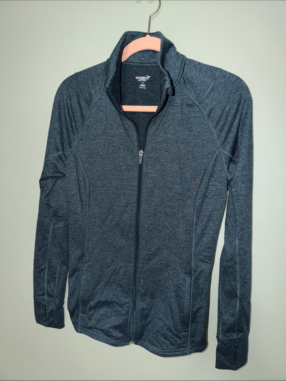 Old Navy Active Dark Teal Full Zip Performance Jacket Medium